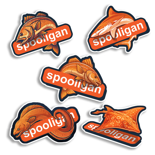 Spooligan Big 5 Species Sticker Pack